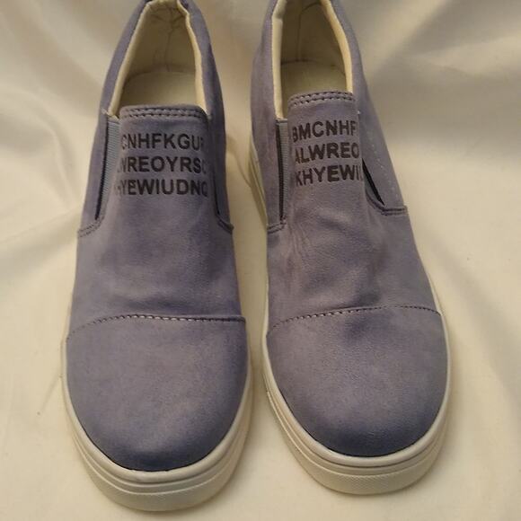 High Hidden Wedge Heel Sneaker Creepers Slip On Women Platform Casual Shoe39/8.5 - Picture 2 of 7